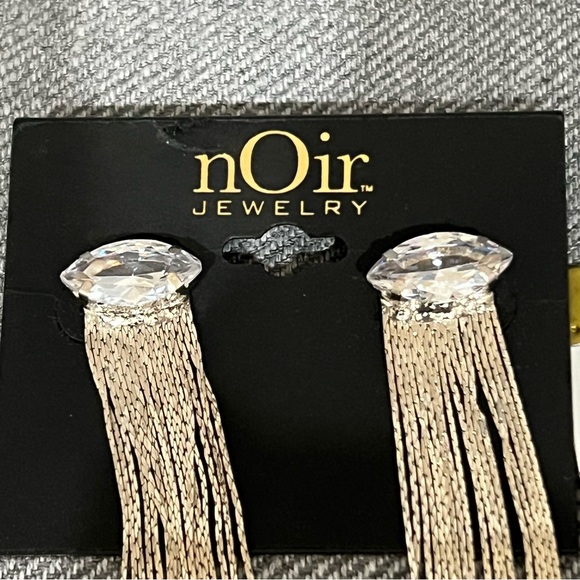 nOir Rhinestone Dangle Earrings - Picture 3 of 5